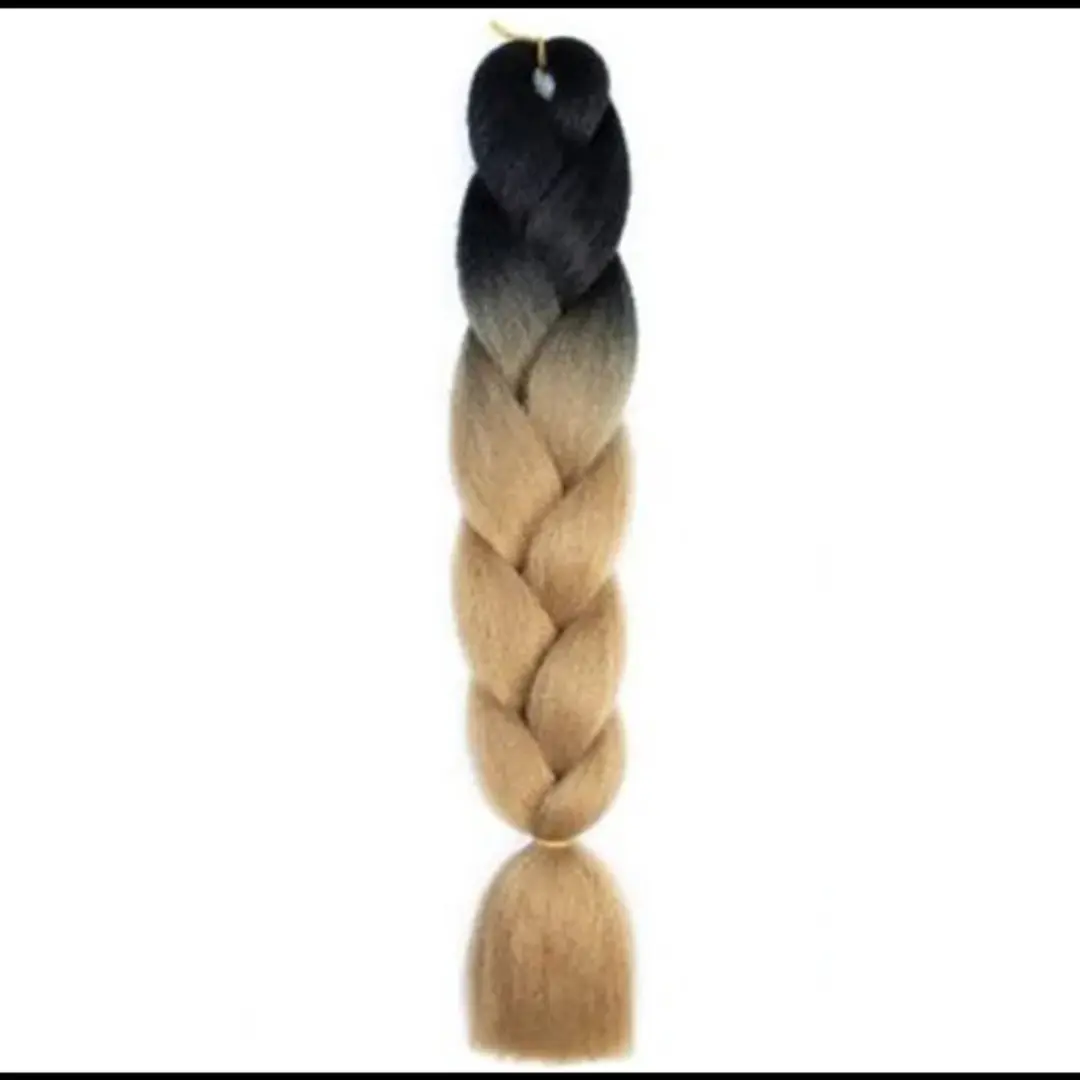 Haarsoires Imitatiehaar Jumbo Braids 60cm - Vlechtextensions Bruin/Zwart