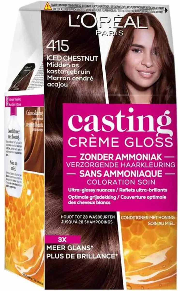 L'Oréal Paris Casting Crème Gloss 415 Kastanjebruin - 3 Stuks