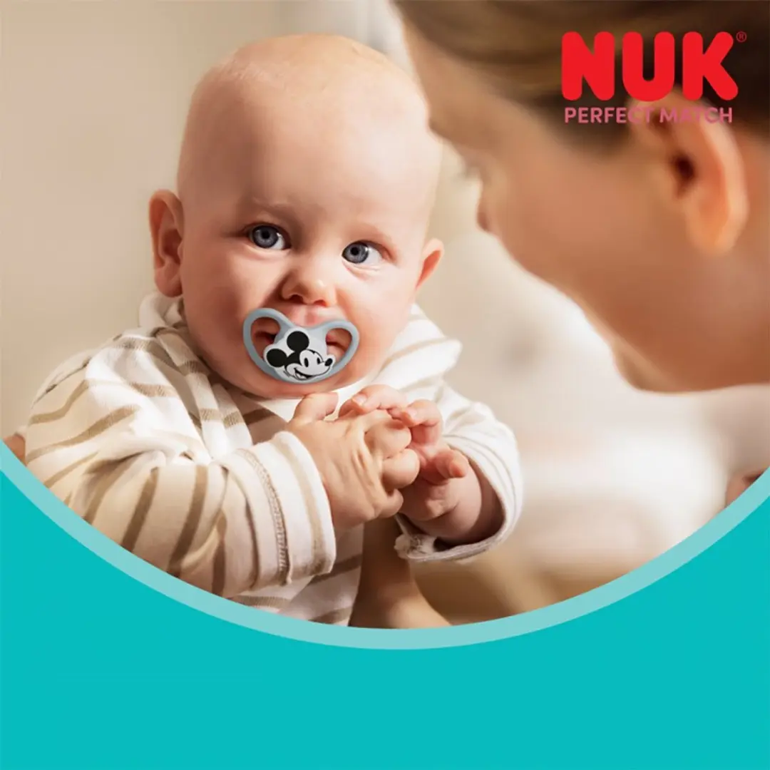 NUK Fopspeen Perfect Match Mickey Mouse 6-18m Rood Siliconen