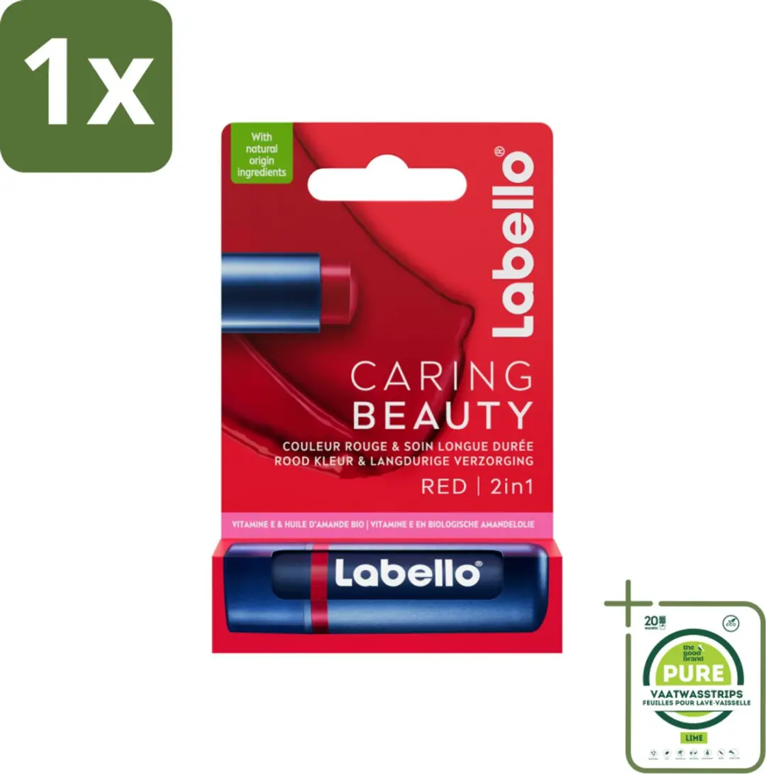 Labello Caring Beauty Red Lippenbalsem 5,5ml