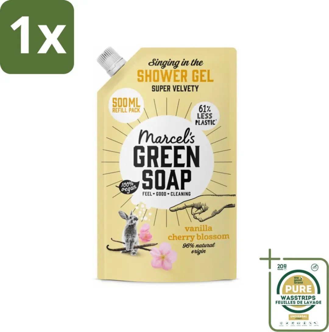Marcel's Green Soap Navulling Douchegel 500ml - Vanille & Kersenbloesem