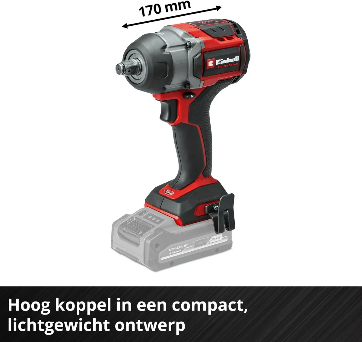 Einhell Professional TP-CW 18/750-C Li BL Accu Slagschroefmachine - Solo