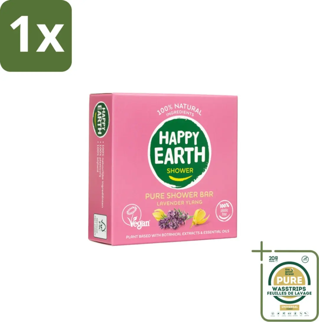 Happy Earth Shower Bar Lavender Ylang-ylang 90g