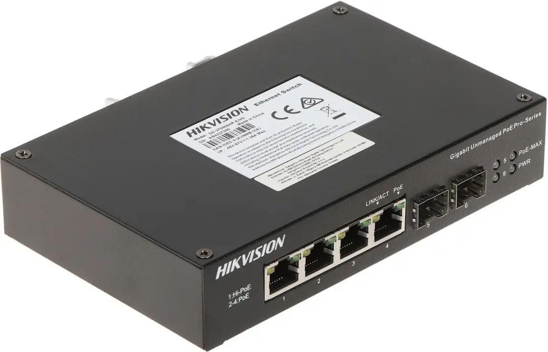 Hikvision DS-3T0506HP-E/HS Netwerk Switch