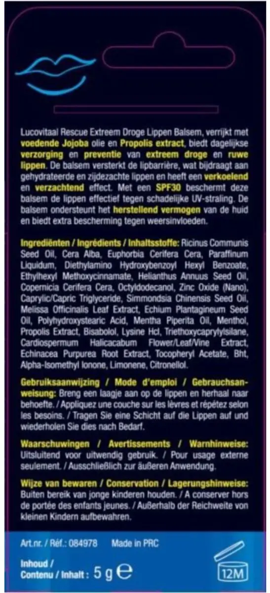 Lucovitaal Extreem Droge Lippenbalsem - 10ml (2x5ml)