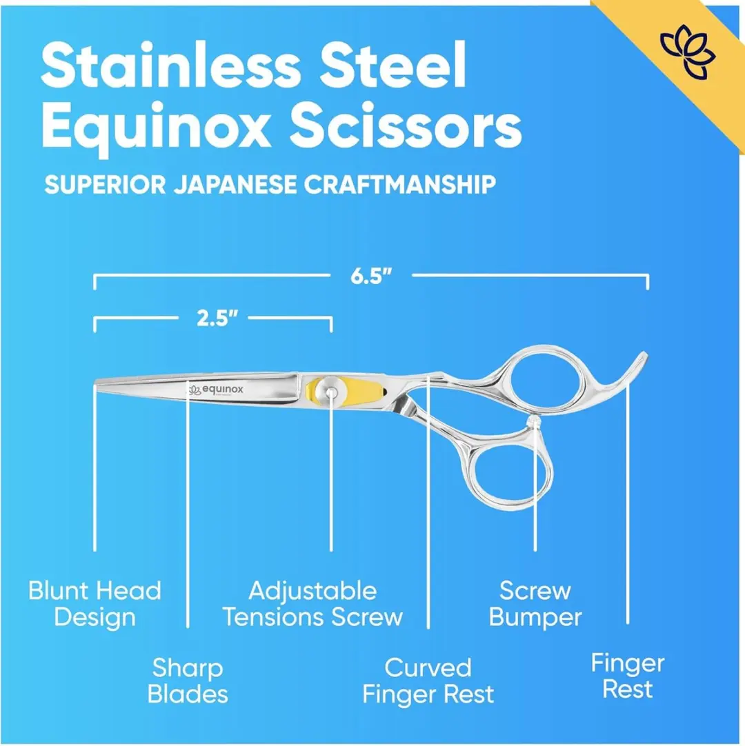 Equinox Professionele 6.5" Kappersschaar - Scheermesrand