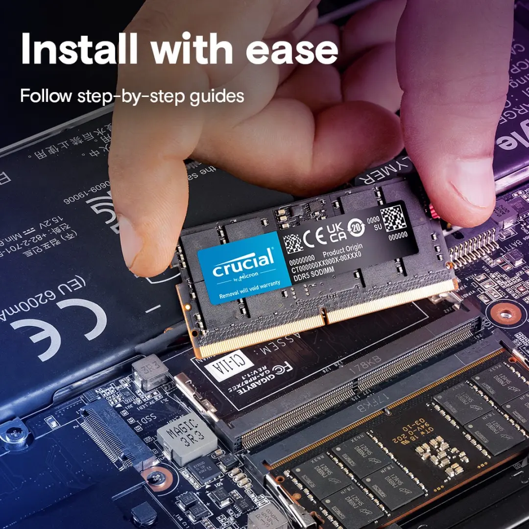 Crucial CT32G48C40S5 DDR5 Laptopgeheugen 32GB 4800MHz