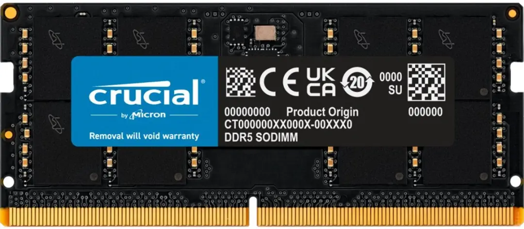 Crucial CT32G48C40S5 DDR5 Laptopgeheugen 32GB 4800MHz