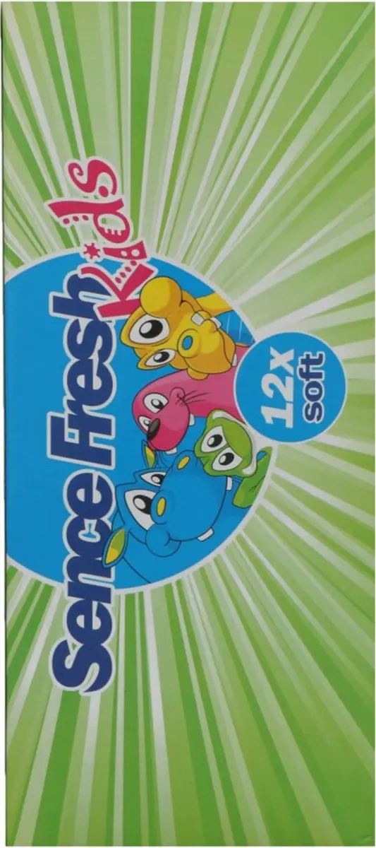 Sence Fresh Kids Tandenborstels - 144 Stuks (12x12) - Groen/Geel/Oranje/Roze/Blauw