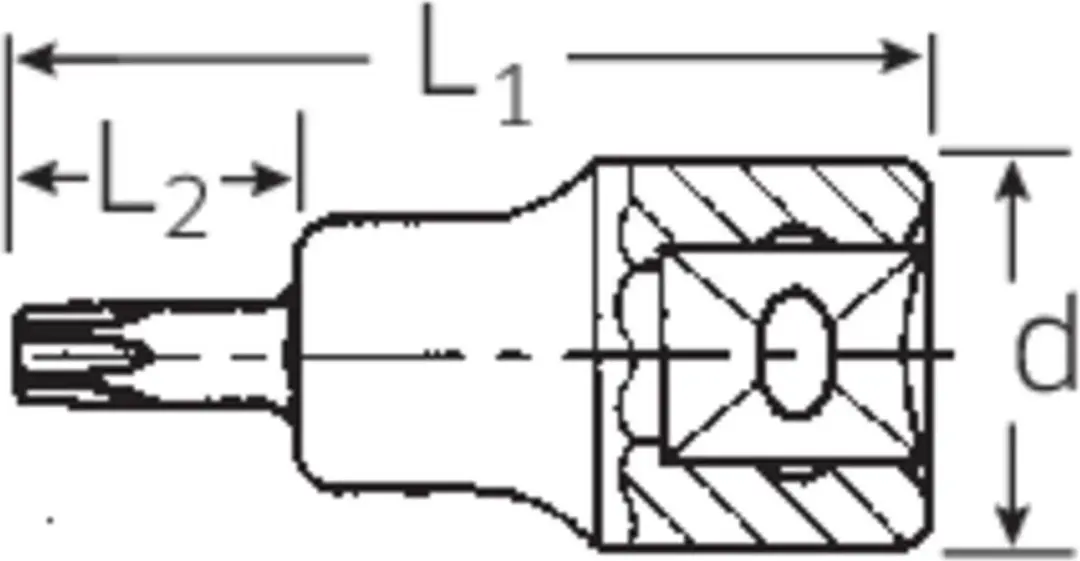Stahlwille 54 TX T20 Binnen-Torx Dopsleutelbit - T20 - 1/2" (12,5 mm)