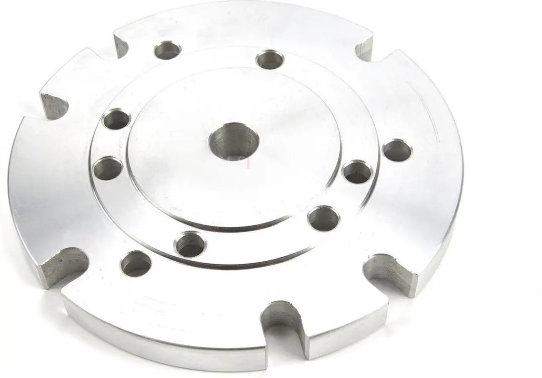 HBM Aluminium Flens 1mm voor 100/125mm Klauwplaat DIN 6350