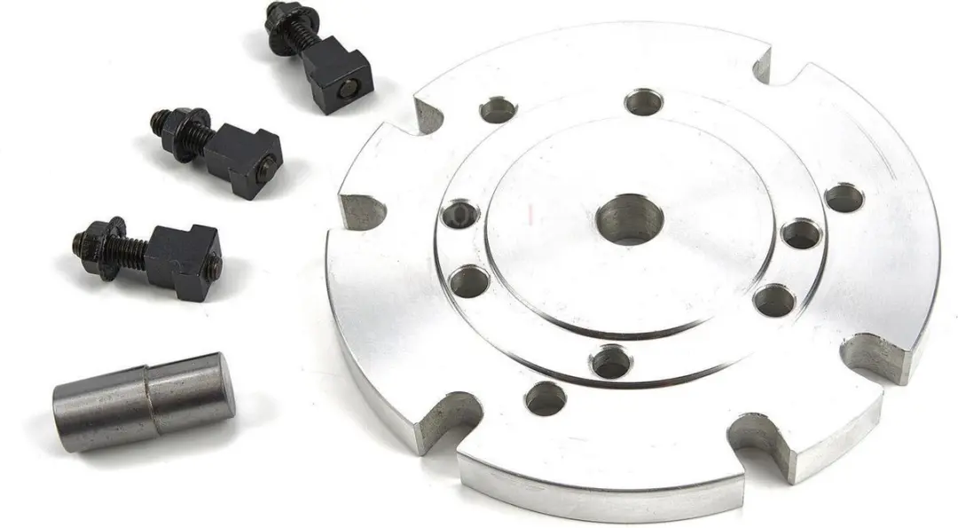 HBM Aluminium Flens 1mm voor 100/125mm Klauwplaat DIN 6350