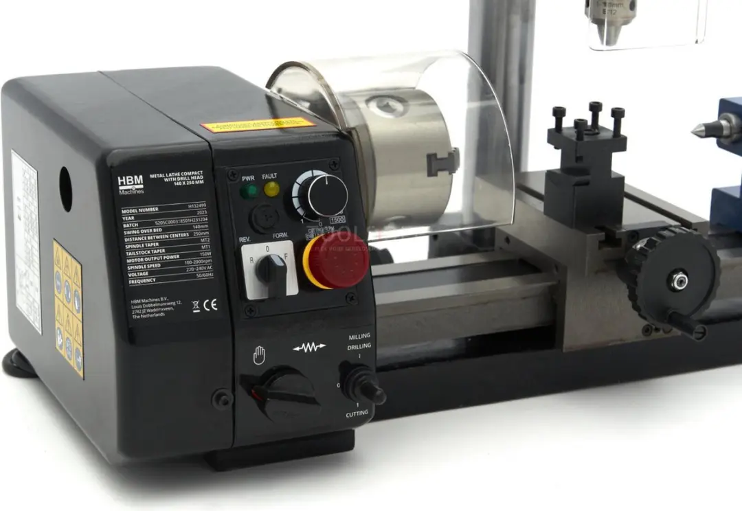 HBM Metaaldraaibank Compact 140x250mm - Boorkop 10mm