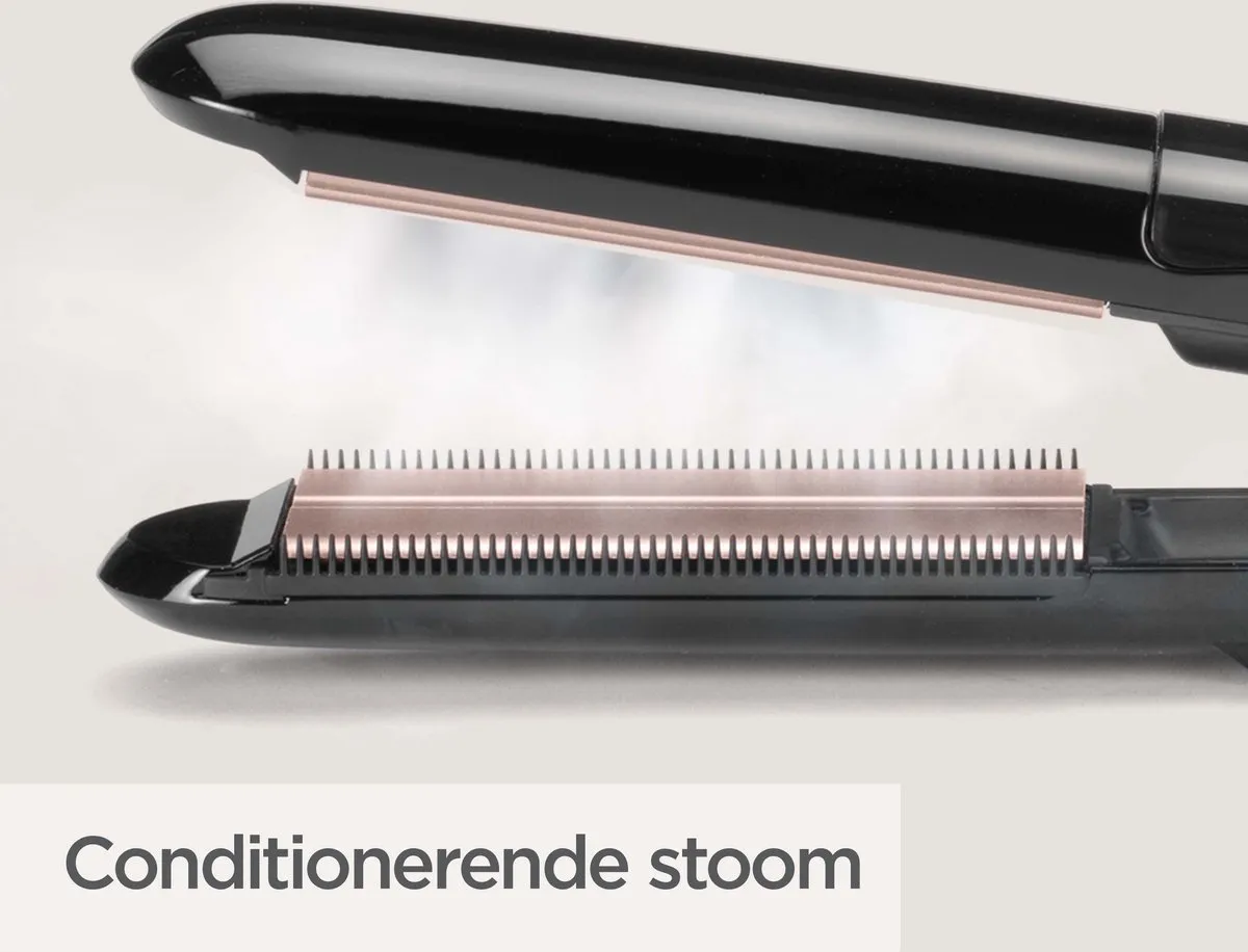 Babyliss Steam Smooth ST493E Stijltang - Stoomfunctie - 5 standen 150-230°C - Zwart