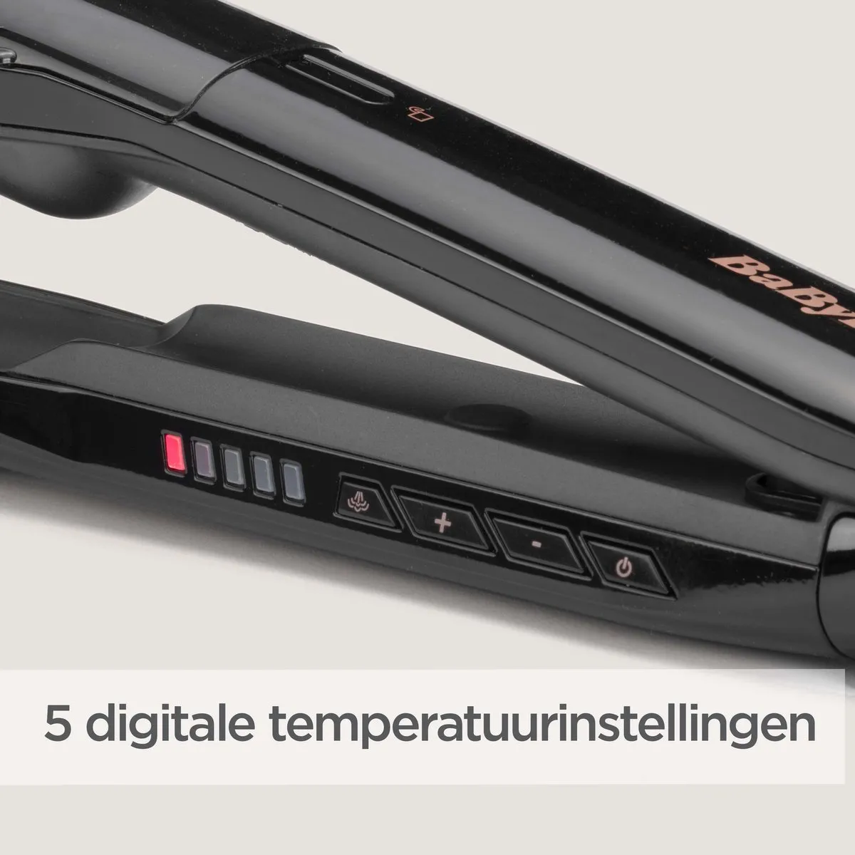Babyliss Steam Smooth ST493E Stijltang - Stoomfunctie - 5 standen 150-230°C - Zwart