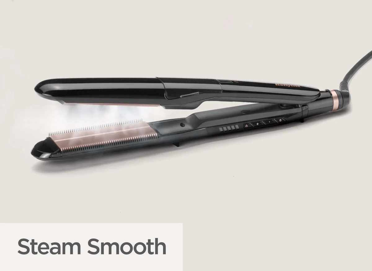 Babyliss Steam Smooth ST493E Stijltang - Stoomfunctie - 5 standen 150-230°C - Zwart