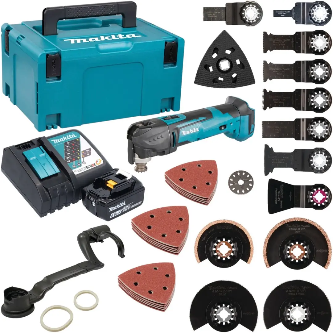 Makita DTM51RT1J3 Multitool Set 18V - 5.0Ah - 41-delig