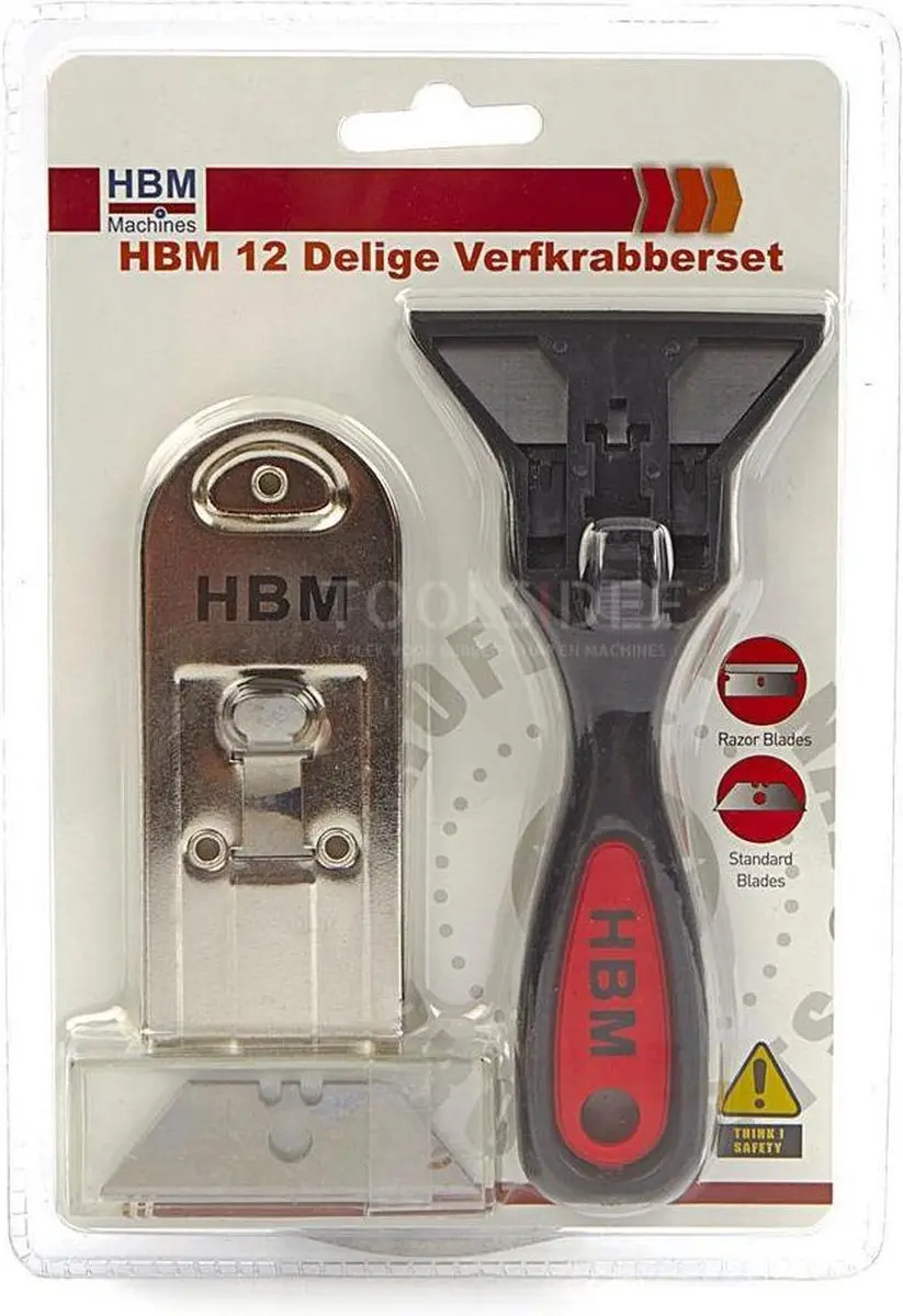 HBM Verfkrabber & Glasschraperset 12-delig