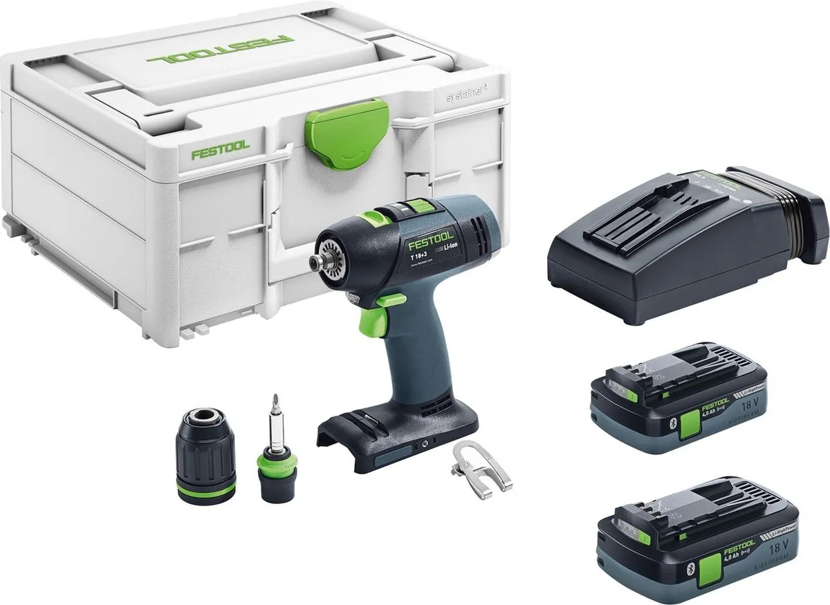 Festool T 18+3 HPC 576446 Accu Schroefboormachine - 18V - 2x Accu