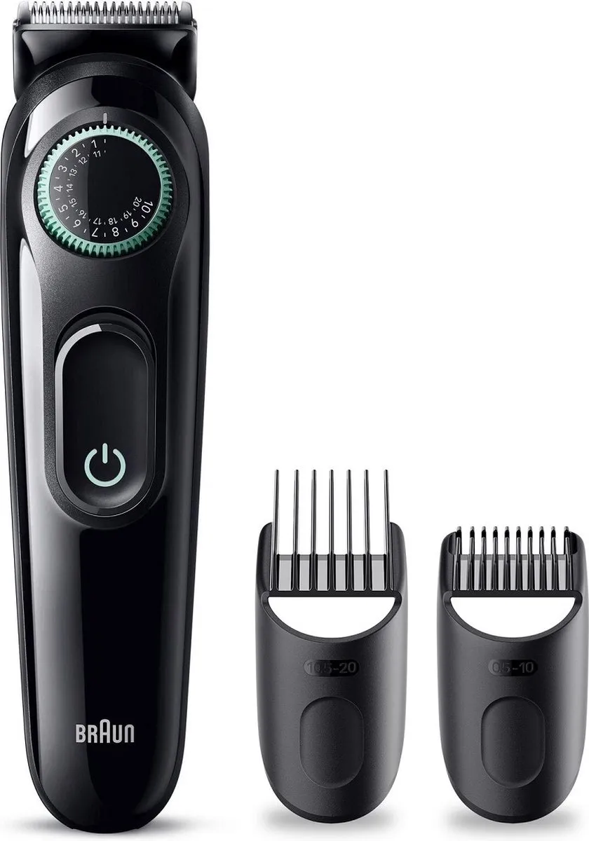Braun BT3411 Baardtrimmer - 3 Opzetstukken - Zwart