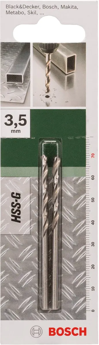 Bosch Metaalboren HSS-G DIN 338 3,5x39mm - 2 Stuks