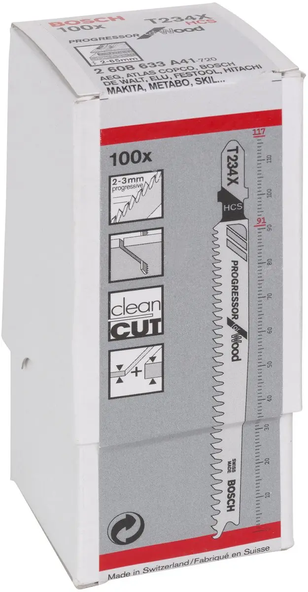 Bosch T 234 X Progressor Decoupeerzaagbladen - 100 Stuks