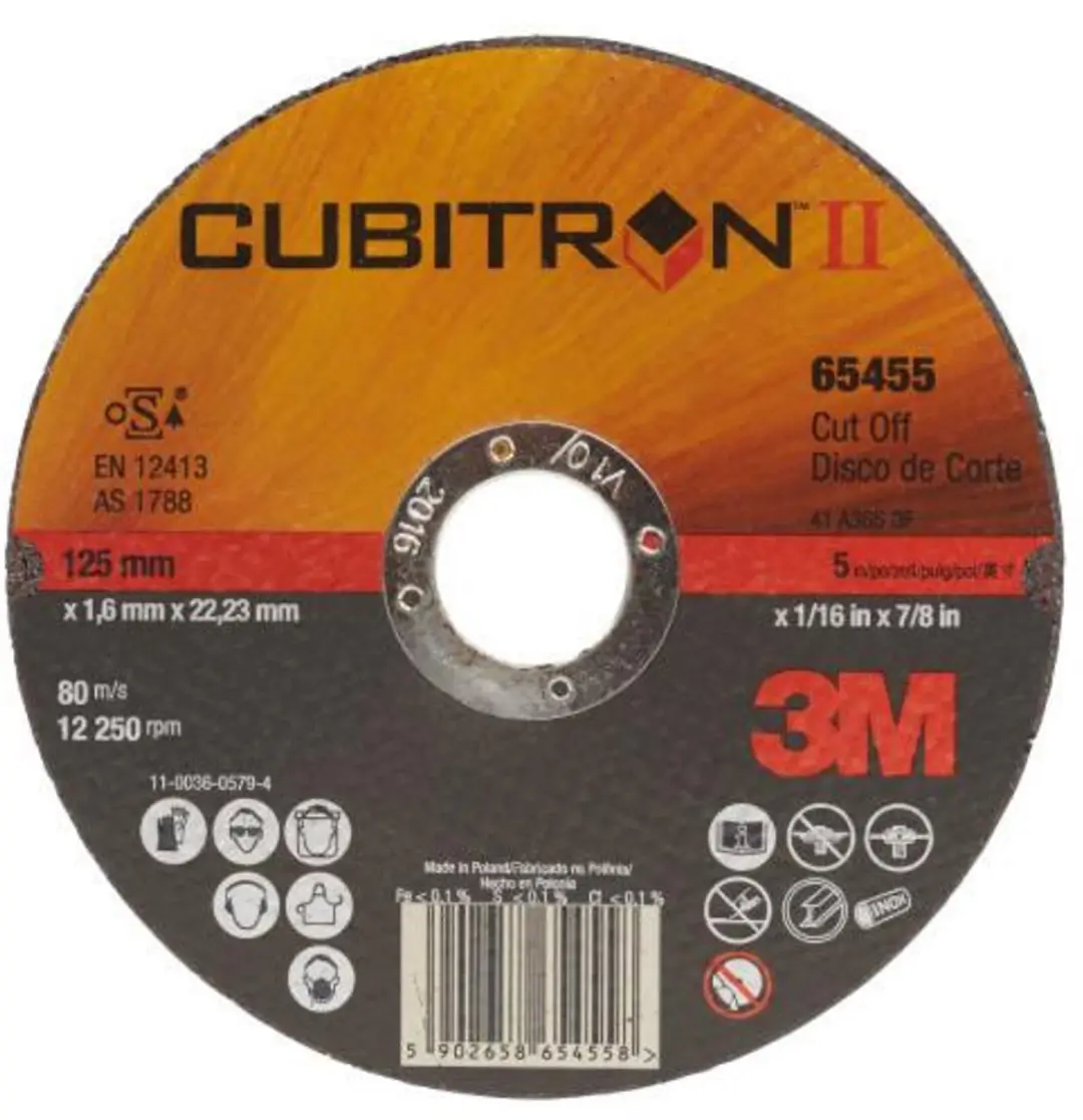 3M Cubitron II T41 Doorslijpschijf 125mm A60 Metaal