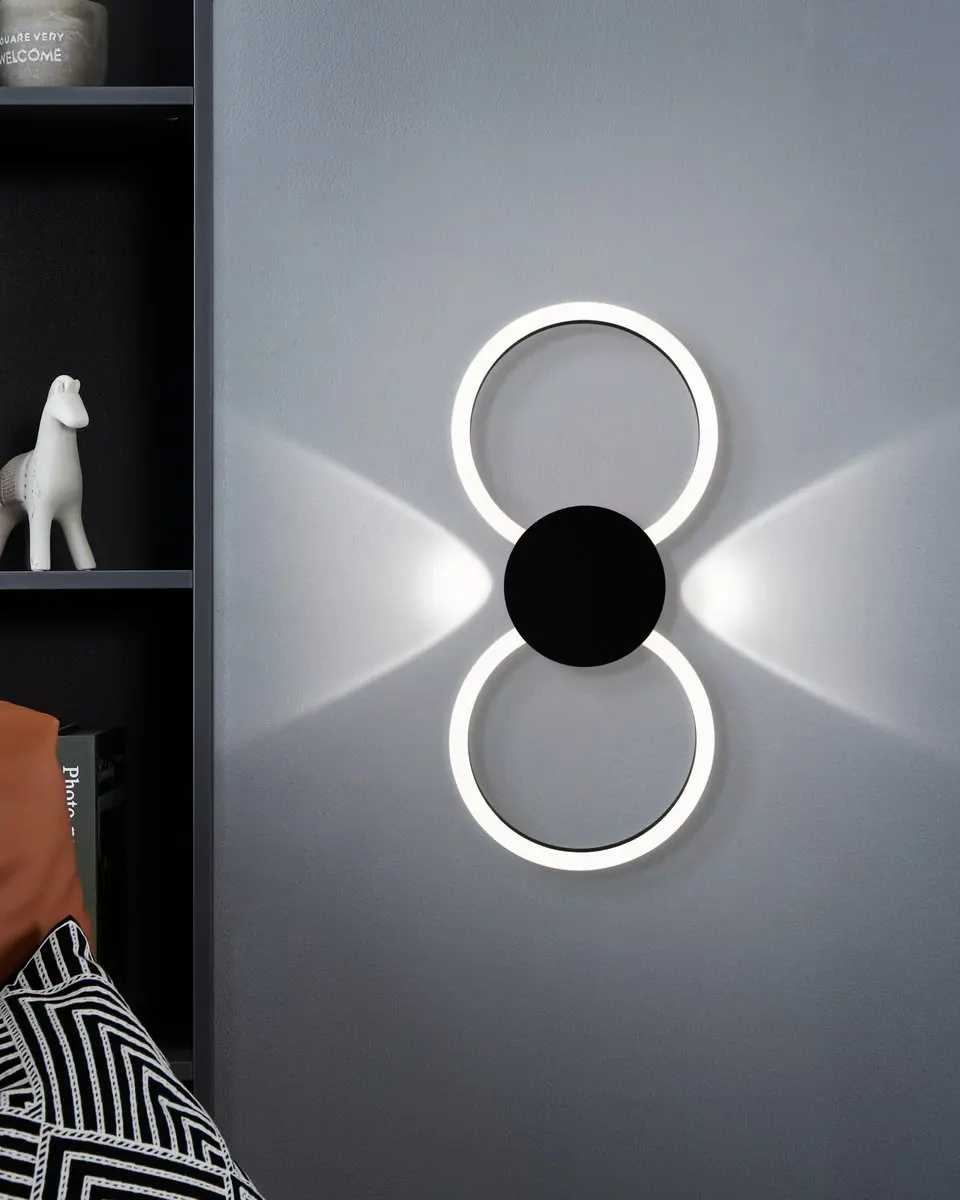 Eglo Venticello 1 Plafondlamp LED 66cm - Zwart/Wit