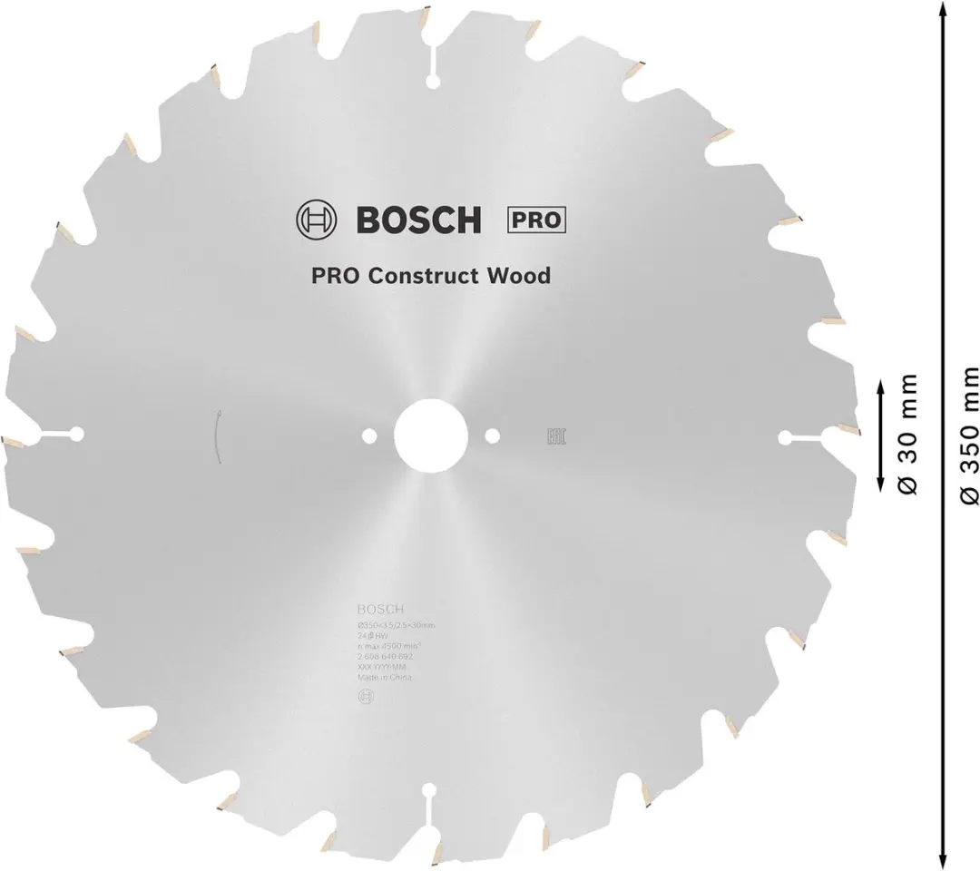 Bosch Professional Cirkelzaagblad Construct Wood 350mm - Hout/Metalen