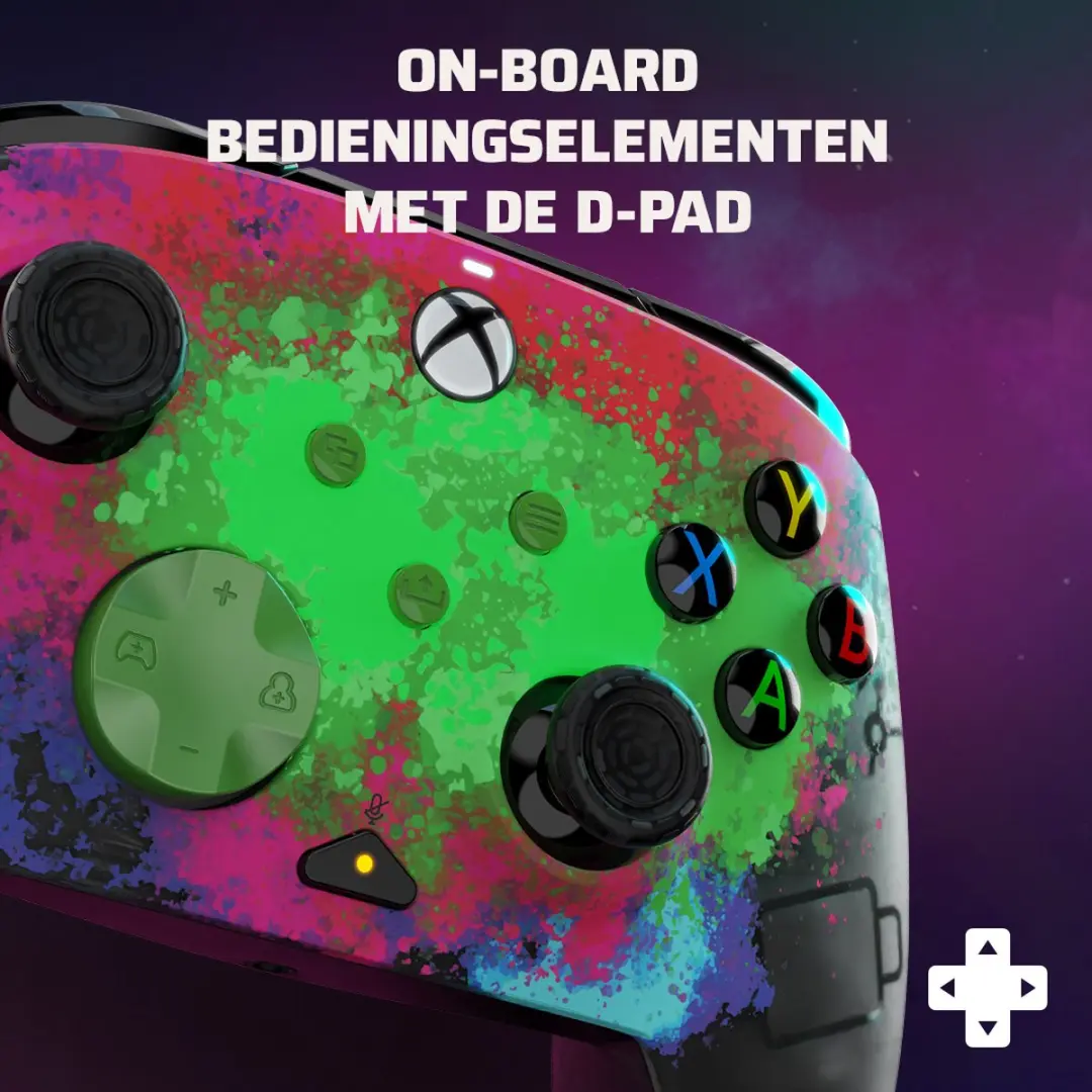 PDP Rematch Glow Controller Xbox Series X|S - Space Dust - 21 Knoppen
