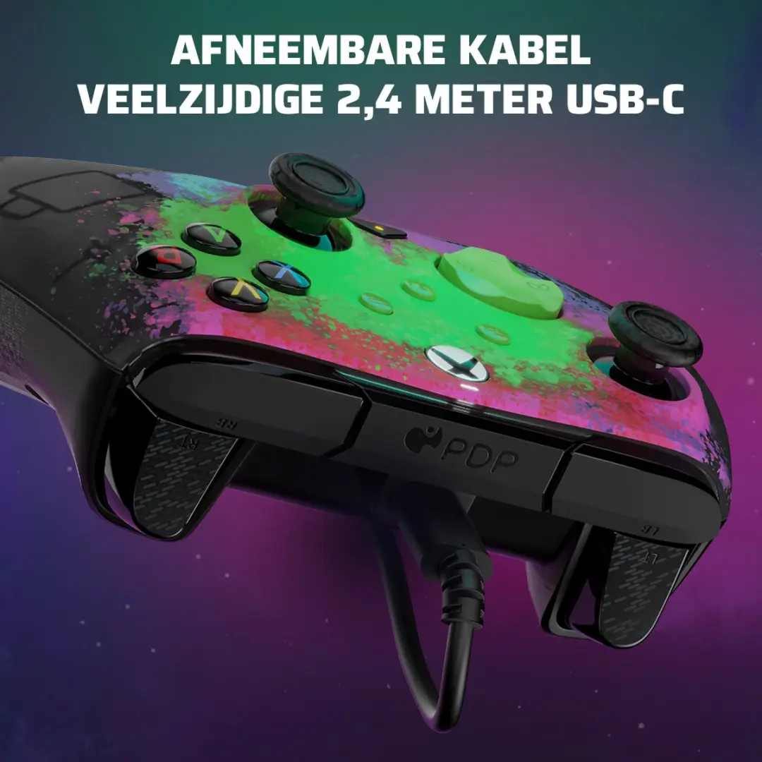 PDP Rematch Glow Controller Xbox Series X|S - Space Dust - 21 Knoppen
