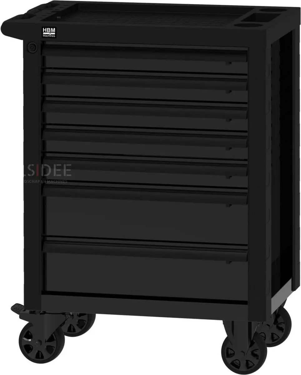 HBM Gereedschapswagen 7 Laden 76,5cm - 190kg - Zwart