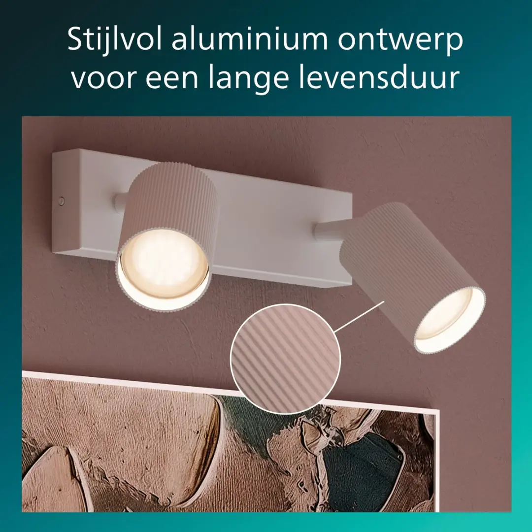 Philips Wyatt Opbouwspot GU10 2x5W - Wit