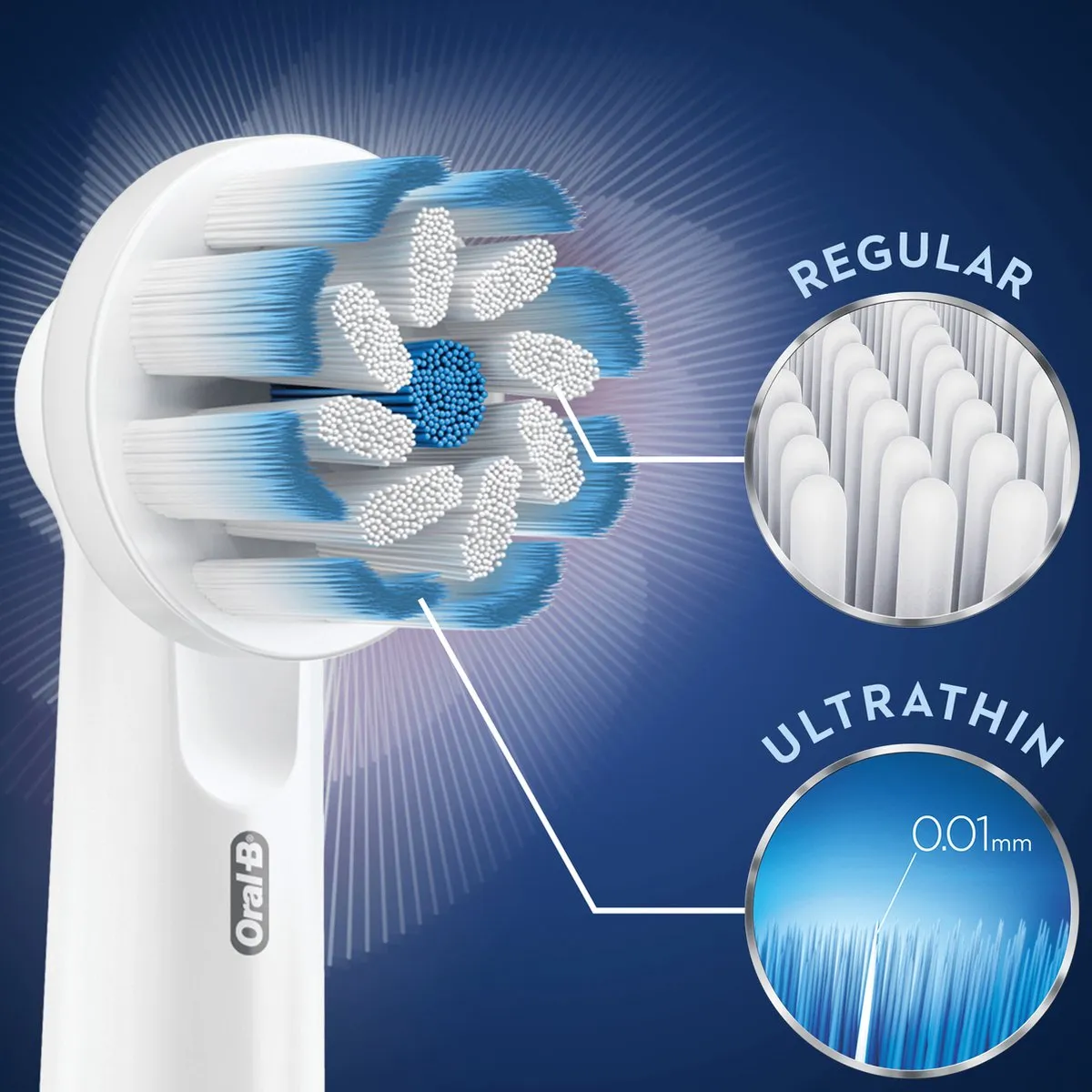 Oral-B Sensitive Clean Opzetborstels - 120 Stuks (12x10) - Wit