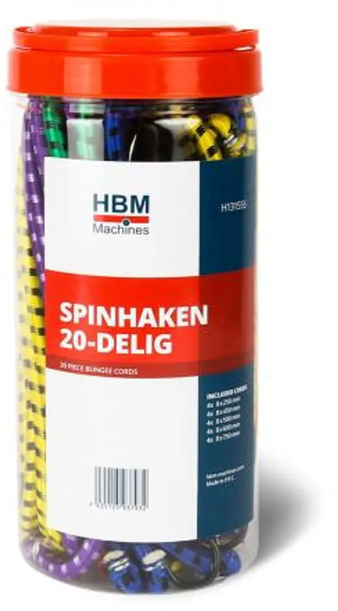 HBM Spinhaken 20-delig Metaal - Veelkleurig