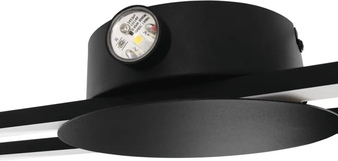 Eglo Venticello Plafondlamp LED 75cm - Zwart/Wit