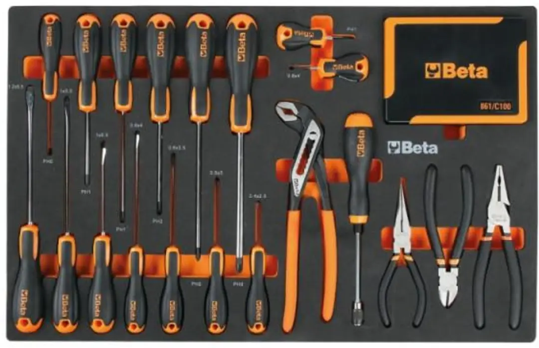 Beta Gereedschapswagen 7 Laden 224-delig - Oranje - afbeelding 6 van 6