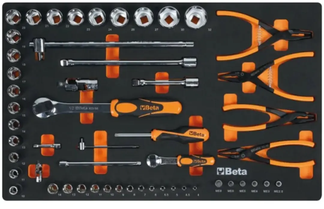 Beta Gereedschapswagen 7 Laden 224-delig - Oranje