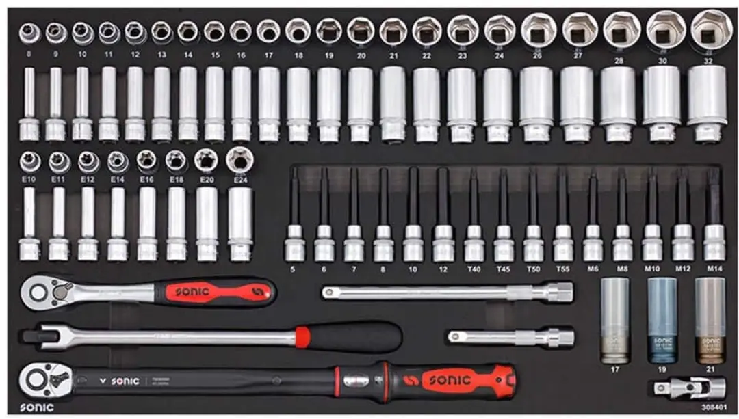 Sonic Next S12 Gereedschapswagen 485-delig - 8 Laden - 1000x520x1032mm Zwart