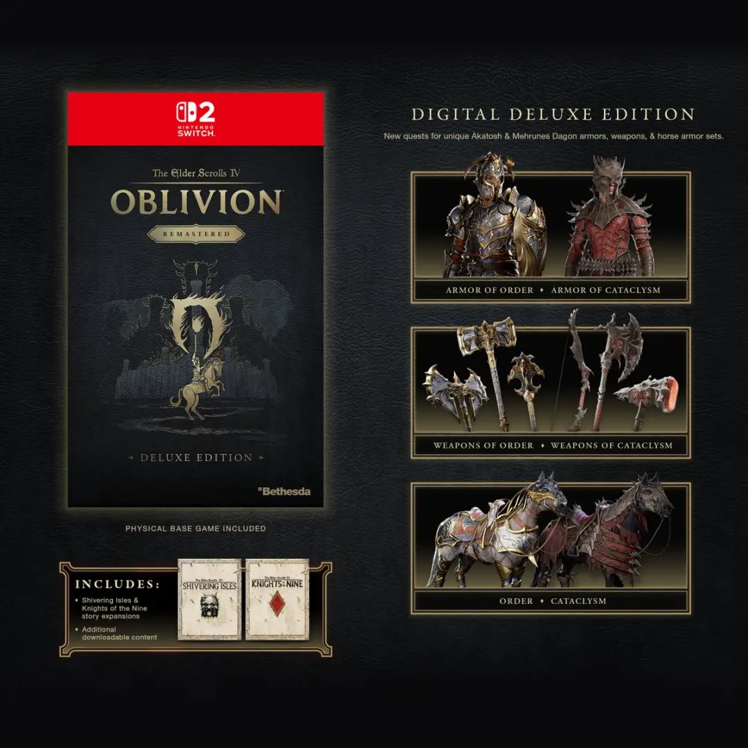 Bethesda The Elder Scrolls IV Oblivion Remastered Nintendo Switch 2