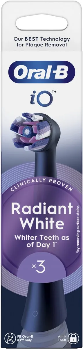 Oral-B IO RADIANT WHITE Opzetborstels - Zwart