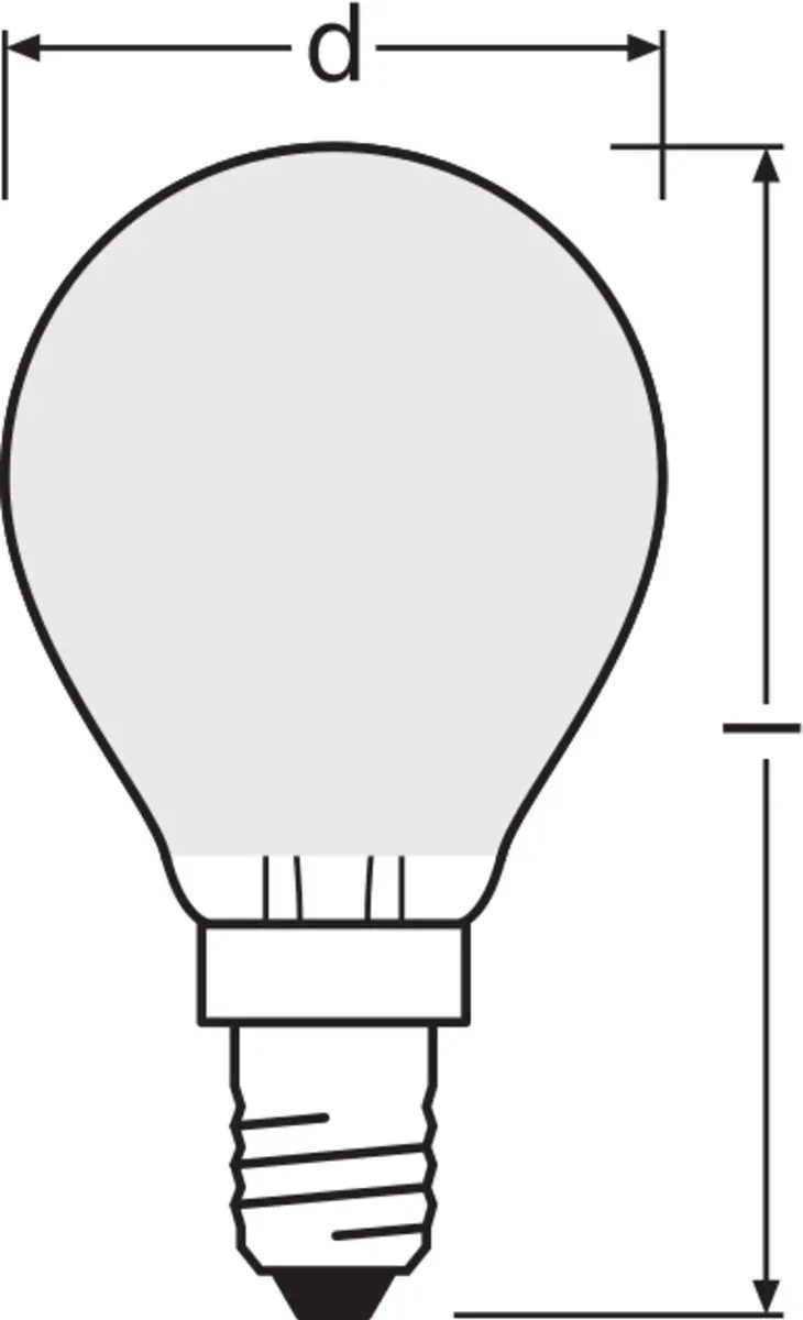 Osram LED E14 Peer 4W Koelwit Mat - 4000K