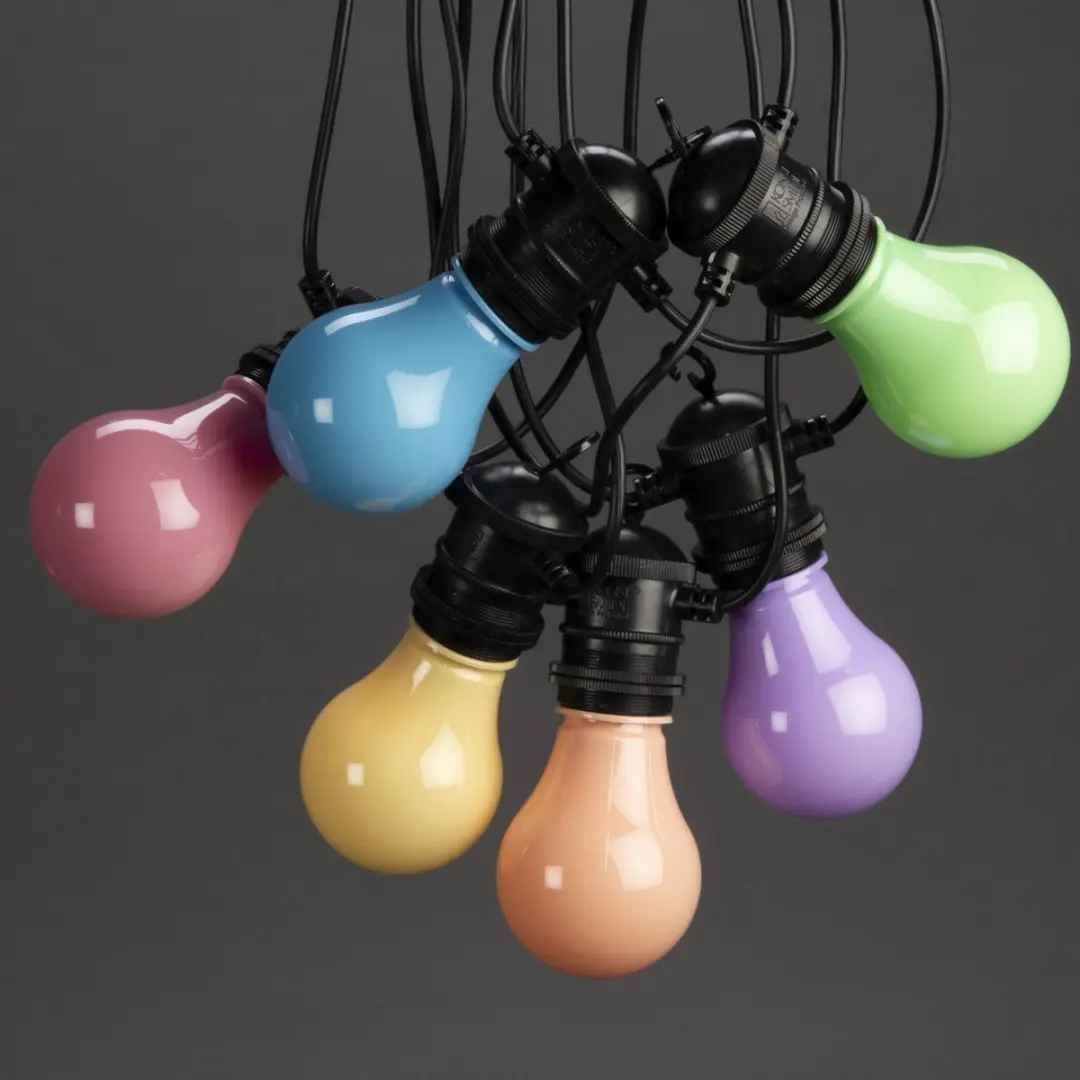 Konstsmide Snoer 10 Lampen 5m Pastelwit