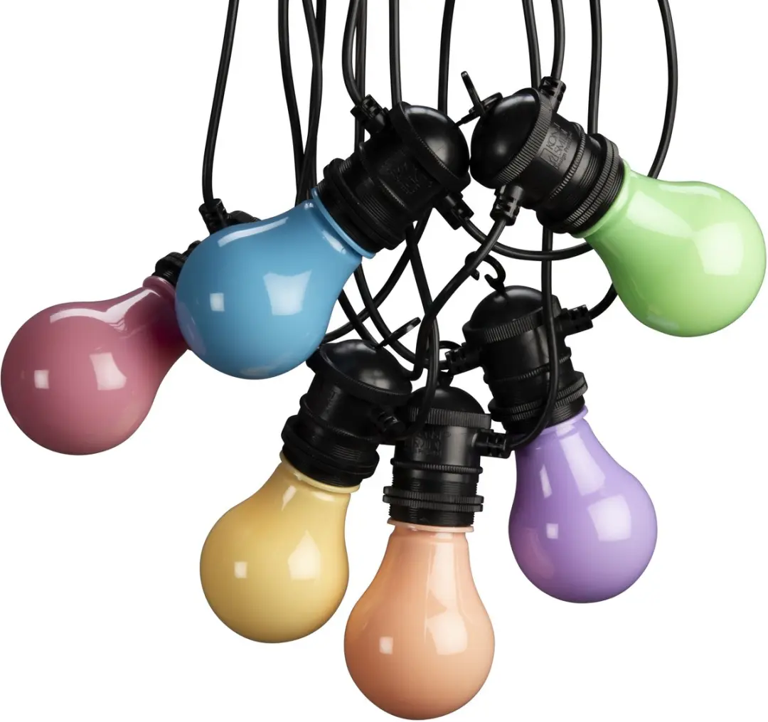 Konstsmide Snoer 10 Lampen 5m Pastelwit
