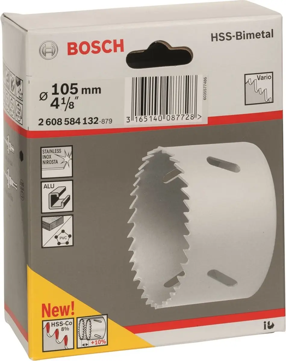 Bosch HSS-Bimetaal Gatzaag 105mm - Metaal