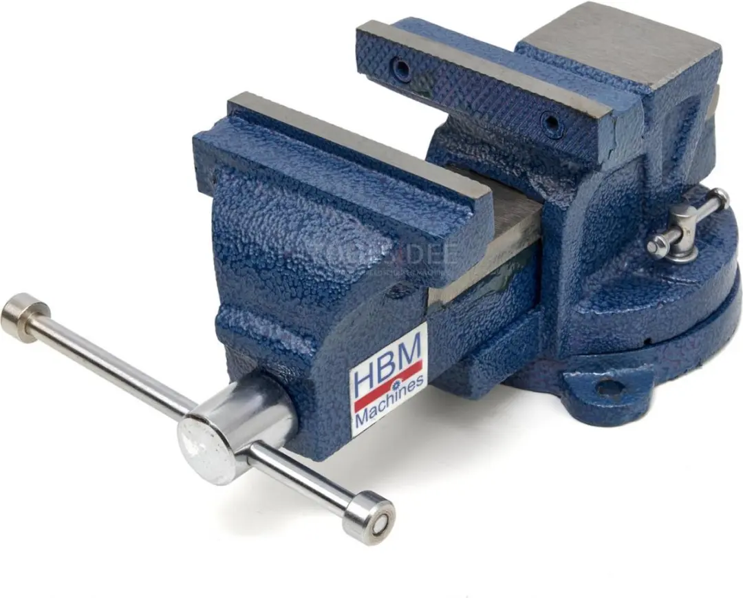 HBM Profi Bankschroef 100mm - Draaibaar onderstel