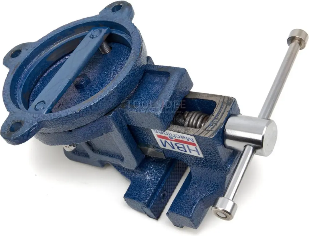HBM Profi Bankschroef 100mm - Draaibaar onderstel