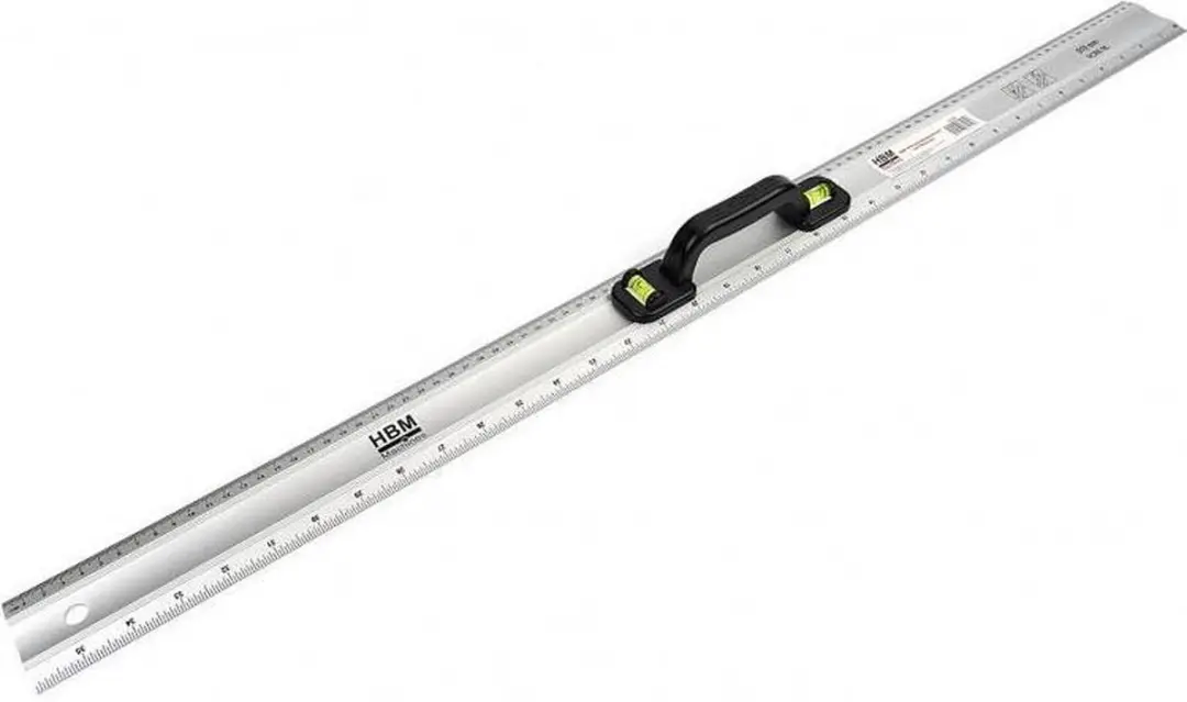 HBM 910mm Markeerliniaal met Waterpas - Zilver/Zwart