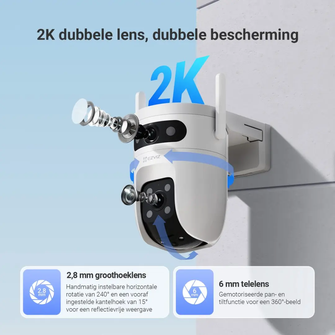EZVIZ C9c Dual Lens CS-C9c-R105-8H33WFL Beveiligingscamera - Wit