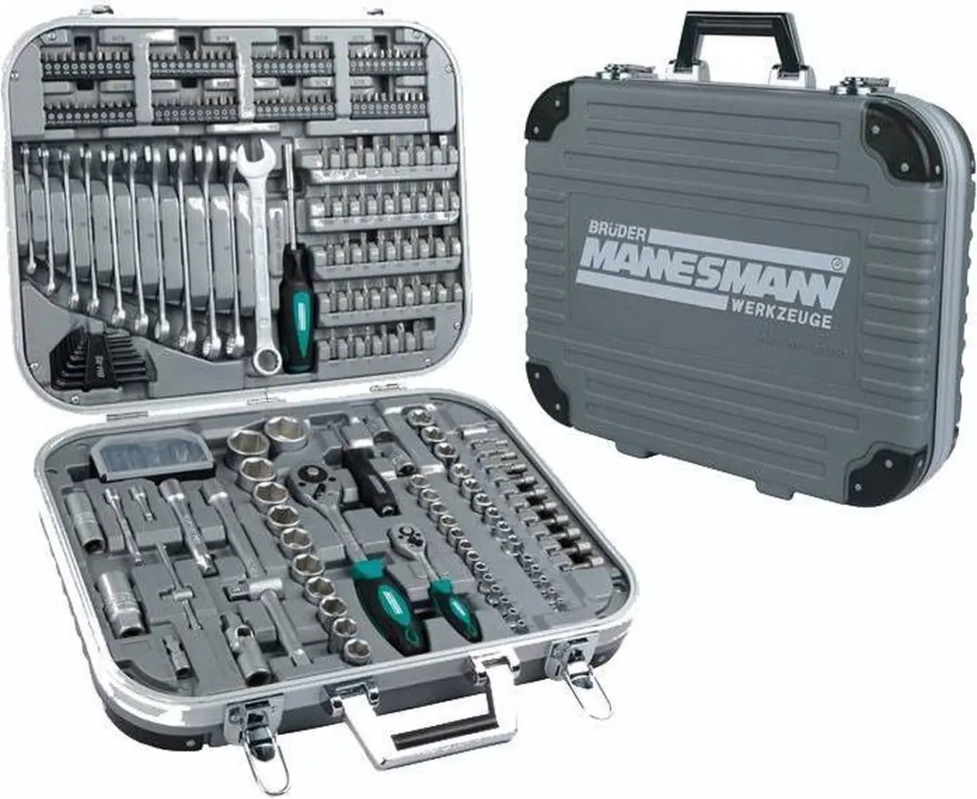 Brüder Mannesmann M98450 Dopsleutelset 232-delig - Chroom vanadium staal